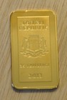 Somalia 2013 Goldplated Color Rectangular 25 Shilling-fauna-tiger