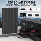 Mhpowos 20w 30w Solar Panel 12v Battery Charger Solar Trickle Charger Maintainer