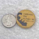 California Day Expo 86 Vintage Pin Button Pinback Vancouver 1986 Exposition 80s