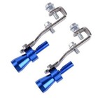 2pcs Turbo Sound Exhaust Muffler Whistle Oversized Roar Maker Blue Size S