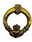 Irish Claddagh Door Knocker Solid Brass Celtic Brassware Dublin Ireland