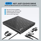 Vvia External Usb Cd Dvd Drive Ultra Slim Blu-ray Burner With 4 Usb Ports   C   