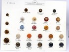 25 Vintage Glass Buttons Shank Back Matching Design Mixed Colors Card Cbc Lot M