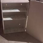 White Wall Mounted Medicine Cabinet W  Glass Mirrored Door  2 Shelves 19x12x4 5