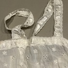Vintage Ruffled Tutu Style Lace Slip Girls Dress Smocked Back Sheer