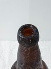 Antique Amber Ale Beer Bottle Applied Collar Lip 1880s Blown Glass Dug 11 5 