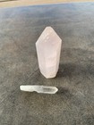 Natural Rose Quartz   Clear Quartz Polished Crystal Points W imperfections