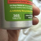 Cvs Cetirizine Hcl 10mg 24h Allergy Relief Antihistamine Tablets 365 Ct