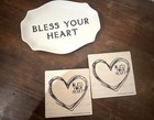 Bless Your Heart Stoneware Dish And Coasters Set Of 2 