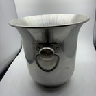 Mid- Century French Spun Aluminum Champagne Ice Bucket 9   x9    Vintage
