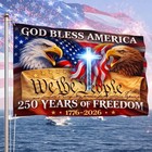 Usa 250th Anniversary Flag 1776   2026 God Bless America Printed