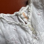 1940s Vtg White Baby Doll Dress Cotton Handmade In Philippines Embroidered Spot