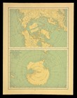 Antique Map Of The Polar Regions North Pole Antarctica South Pole