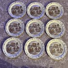 12 Vernon Kiln California Usa Cowboys Wagon Plates 3 As-is 13 5 Inches Rare 