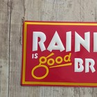 Vintage Authentic 50s Rainbo Is Good Bread Embossed Tin Sign