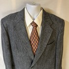 Stafford Mens Sport Coat Jacket Gray Herringbone 46r 46 R Usa Made Free Shipping