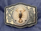 Real Scorpion Belt Buckle Solid  Great Quality  silver Tone  Single