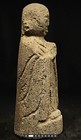 Antique Artifact Stone Standing Jizo Bosatsu Meiji taisho Era Historic
