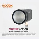Us Godox H200r Round Flash Head ak-r1 Color Filter Honeycomb Fr Ad200 Ad200pro
