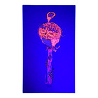 Marq Spusta Bird On Pole  blue Shimmer  Micro Print