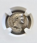 Roman Imperatorial Marc Antony Denarius Ngc Vf Ancient Silver Coin