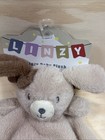 Nwt Linzy Baby Beige Puppy Dog Lovey Rattle Plush Spot Infant Security Blanket