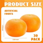 30 Pcs Artificial Oranges Decorative Fake Lifelike Fruit Home Kitchen Decor