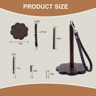 Portable Wrist Yarn Holder For Crocheting Wooden Ball Black Walnut Color 