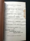 1886 Constitution Of Norton Detecting Society For Recovering Stolen Horses