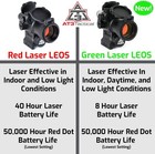At3 Leos Red Dot Sight With Laser   Riser 2 Moa