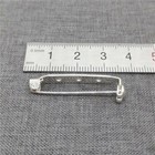 Sterling Silver Plain Brooch Pinback W  3 Holes Safety Pin Back Jewelry Findings