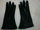 Vintage New Women s Black Buttery Soft Leather Gloves Size 7 25