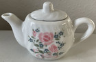 Vintage Miniature Pink   Blue Floral Porcelain Tea Set 12 Pieces