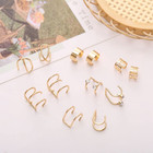24 Pcs Gold Hair Braids Dreadlock  Non-piercing Ear Clip Beard Beads Cuffs Clip 