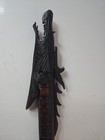 Indonesian Carved Wooden Dragon Blow Pipe Dart Shooter