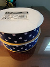 Offray 1  5in Grosgrain Polkadot Ltnavy  3805  Color   365 Ltnavy