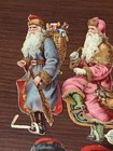 Lot 6 Antique Victorian Christmas Die Cuts Santa Claus Scrap C1890-1900