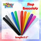Novelty Place 12pcs Silicone Rainbow Slap Bracelets Party Wrist Strap