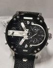 Diesel Dz7313 Mr Daddy 2 0 Chronograph Black Leather Strap Watch 57mm New