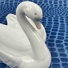 Vtg Global Art Swan Figure Trinket Dish Soap Dish 3    White Cake Topper Wedding