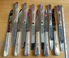 Set Of 12 Vintage 1930 Adoration Silverplated 9 1 4  Modern Hollow Dinner Knives