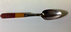 Two Tone Butterscotch   Red Bakelite  Flatware  18 Pieces Spoon Fork Knife Set