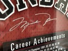 Michael Jordan Signed Career Achievments Lithograph Upper Deck Uda Coa  19x22