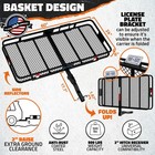 Mockins 60 x24 x6  Tow Hitch Cargo Rack With 25 Cu ft  Cargo Bag And Luggage Car