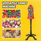 Vintage 1920s Red Gumball Machine With Stand   Coin Bank - Glass Globe Dispenser