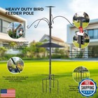 Bird Feeder Pole 92 Inch  Adjustable Bird House Pole Mount Kit  Heavy Duty Bi