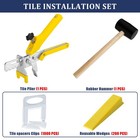 Baumfeuer Tile Leveling System Tile Plier And Rubber Mallet 1000 Piece Tile