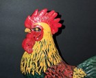 Vintage Cast Iron Rooster Door Stop Farm House Decor Heavy