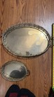 Brassregionsy tea Serving Tray Approx 8x12 Lg  sm c s Bamboo 7   x5    rail 1price