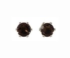 19thc  Antique 1  ct  Cairngorm Quartz Silver Earrings  Druid Celt Magic Scotland